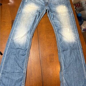 True Religion Men's Light Blue Straight Jeans